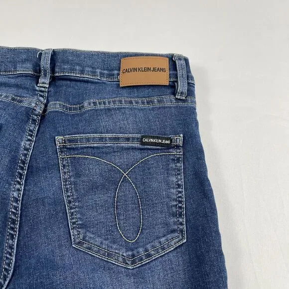 Calvin Klein Jeans Women's Dark Blue Denim Pockets High Rise Skinny Leg Sz: 6/28 - Picture 13 of 16